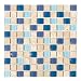 Stone Travertine and Glass Mosaic Lagoon