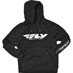 Fly Racing Corporate Men's Hoody Pullover Casual Sweatshirt - Black