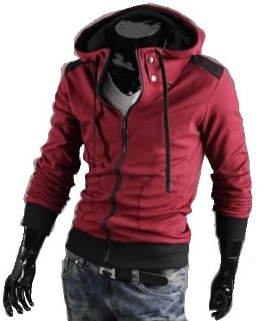 (アマソウル）AMASOUL ネックアップパーカーレッド　M