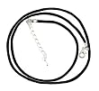 Necklace Cord For Pendants - D39 - Black Silk / Satin - 16" + 2" Extension Chain ~ Silver Ends