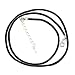 Necklace Cord For Pendants - D41 - Black Silk / Satin - 20" + 2" Extension Chain ~ Silver Plated Ends