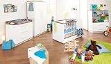 Produkt-Bild: Pinolino Kinderzimmer Tuula wei&szlig; 3-teilig mit Kinderbett, Wickelkommode, Kleiderschrank