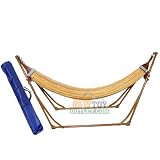 High-Grade Foldable Hammock (Gold) with Carrying Bag