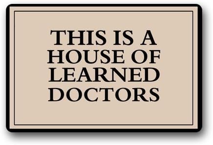 This is House of Learned Doctors Custom Doormat Non-woven Fabric Top (23.6x15.7) by HomieProduct