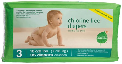 Buy Seventh Generation Chlorine Free Baby Diapers, Stage 3 (16-28 Lbs.), Case of 140 Diapers online at Discounted New and Used prices. Delivered to your door with Off-The-Bookshelf.