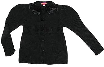 Kate Mack Black Sweater Wrap in Roses