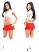 Micro Skirts - Sexy Pleated 8 Inch Micro Red Mini Skirt - LARGE