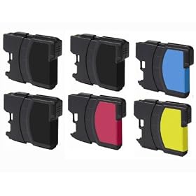 Compatible 6 Pack (3 Black + 1 each Color) for Brother LC61 DCP 165C MFC 250C 255CW 290C 295CN 385CW 490CW 585CW 790CW 5490CW 5890CW 6490CW: Electronics