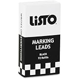 Listo Pencil CorporationMarking Pencil Refill, For 1620, 72 Sticks/BX, Black