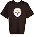 Mens Pittsburgh Steelers #58 Jack Lambert Black Vintage Name and Number Tshirt - M