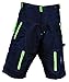 Astek Men's Neon Green Black MTB Baggy Padded Mountain Bike Shorts (XL)