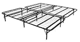 Structures By Malouf HIGHRISE Folding Metal Bed Frame 14 High BiFold Platform Base QUEEN