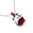 Red and Crystal Cupcake Pendant Charm Necklace
