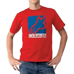 Alpinestars Scribble Box Youth Boys Short-Sleeve Casual Shirt - Red