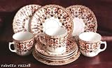 Review staffordshire  / Staffordshire Tan and Black Fluted 2826 Cup and Saucer