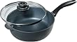 Swiss Diamond Pressure Cast Aluminum Non Stick Induction Saute Pan, Grey, 4.3-Quart