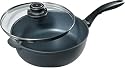 Swiss Diamond Pressure Cast Aluminum Non Stick Induction Saute Pan, Grey, 4.3-Quart