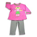 Austin and Ashley - Toddler Girls Long Sleeve Pant Set, Fuschia, Multi