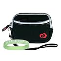 Nikon Coolpix S630 Digital Camera Case Kroo Mini Glove Bag Sleeve --- ( BLACK ) + Vangoddy tm, Live*Laugh*Love wrist band!!!