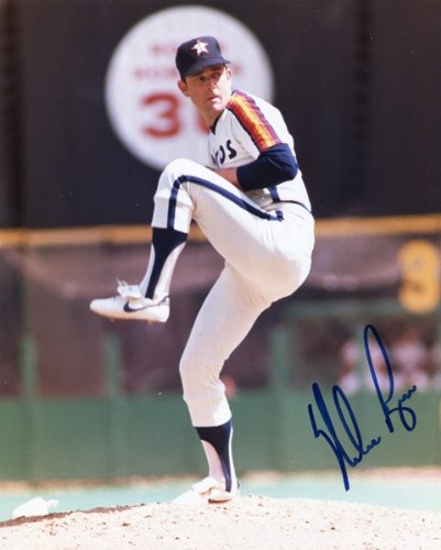 Nolan Ryan Autographed/Hand Signed Houston Astros Baseball 8x10 Photo