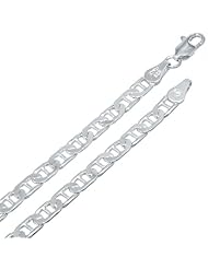 5MM Thick - Mariner Link Anchor Chain Necklace/Bracelet - Genuine .925 Solid Sterling Silver