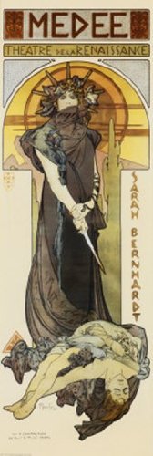 (12x36) Alphonse Mucha Medee Art Print Poster