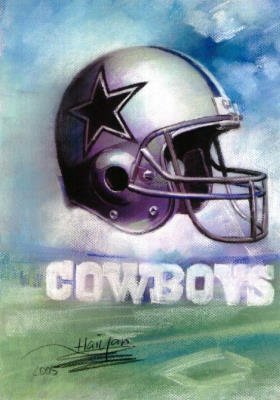 Dallas Cowboys (Helmet) Sports Poster Print - 11x17