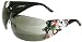 ED HARDY EHS 008 EHS008 BRAD BLACK PLASTIC SHIELD CRYSTAL SUNGLASSES SHADES