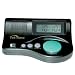 This small, desktop clock shows the time in easy to see digital numbers. It it black with a large, aqua colored, button that one pushes to hear the time spoken in a clear female voice. Its alarm is a rooster crowing. Offers optional hourly time announcement and high and low volume control. Measures 4.7 x 3.5 x 1.7 inch Requires AA batteries, not included. # 835888 For more information call MAGNIFYING AIDS Toll Free: 866-691-2450 M-F 9-5pm/Sat.10-4pm EST