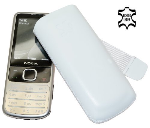 Suncase Ledertasche (Lasche mit R&uuml;ckzugfunktion) f&uuml;r Nokia 6700 Classic wei&szlig; Preisvergleich