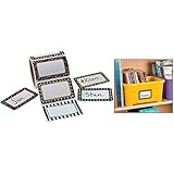 Black & White Name Tags (100 Pack) 3 1/2" X 2 1/4". Paper.