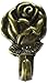 The Hillman Group 122292 Rose Push Pin Hanger, Antique Brass