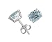 Sterling Silver 8x6mm Oval Blue Topaz Earrings
