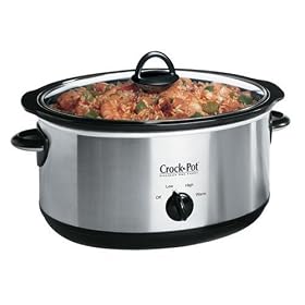 crockpot 6.5 litre chrome slow cooker