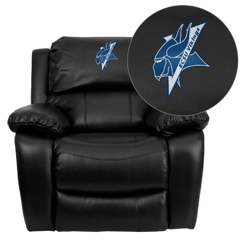Flash Furniture Elizabeth City State University Vikings Embroidered Black Leather Rocker Recliner