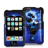 Electromaster Blue Skull Design Crystal Hard Skin Case Cover New for iTouch 2nd and 3rd Generation
