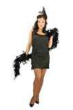 Plus Size Classic Deluxe Roaring 20s Fringed Flapper Dress . (Cigarette Holder and Boa not included)