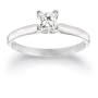 14k White Gold Princess-Cut Solitaire Diamond Engagement Ring (1/3 ct, H-I Color, SI2-I1 Clarity), Size 6