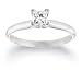 14k White Gold Princess-Cut Solitaire Diamond Engagement Ring (1/3 ct, H-I Color, SI2-I1 Clarity), Size 5