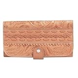 American West Western Cowgirl Wallet Tooled Leather Many Colors and Styles by American West