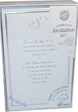 WILTON 40ct Sweethearts Silver Wedding Invitations Kit Sweet Hearts Complete Kit