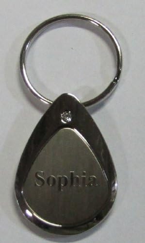 Mulberry Marie-Chantal Key Ring Sophia Two-Tone Silver with Crystal LKR149