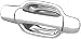Putco 400032 Chrome Trim Door Handle Cover