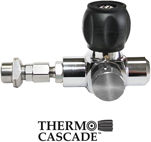 Compact Paintball Filler with On / Off Valve, Bleeder and Gauge Port for Paintball Tank Filling - Thermo Cascade (CV135)