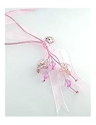 Pink Cotton Necklace In 92.5 Sterling Silver