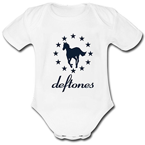 Bear and rabbit Deftones Baby bodysuit romper short sleeve shirt White