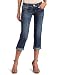 Jolt Juniors Denim Crop Button Detail Pant, Blush, 11
