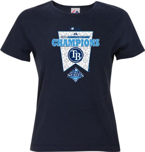 Buy Tampa Bay Rays 2008 American League Champion Official Clubhouse Ladies Tee