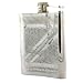 Solid 925 Sterling Silver Engraved Liquor Flask