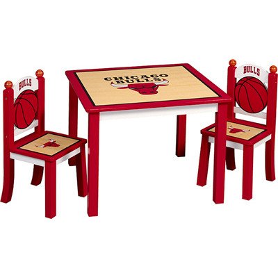 Guidecraft NBA Table and 2 Chairs (Chicago Bulls)